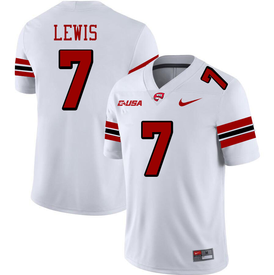 Jaylen Lewis WKU Jersey, Western Kentucky Hilltoppers #7 Jaylen Lewis Jersey Youth-White